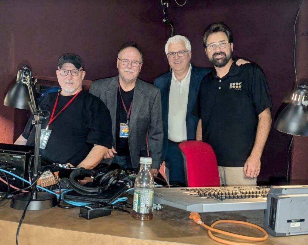 Some of the people working behind the scenes to bring the forum to you on radio. Pictured L-R: Tony Seiler, Bret Busby, Steve Lindell and Sean Mattingly.