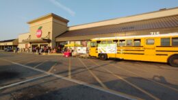 The stuff-a-bus event held at the Payless supermarket. Photo provided