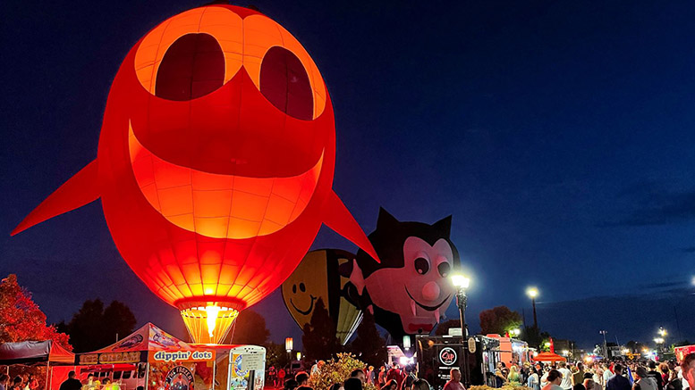 Special shape balloons stand out beautifully against the night sky in the 3rd Fire Up DWNTWN. Photo provided