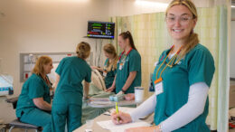 Students train in a realistic clinical setting at IVY tech. Photo provided.