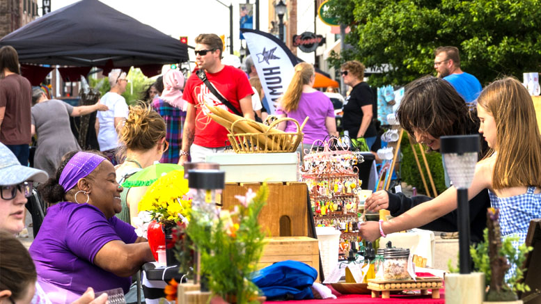 Muncie has a vibrant arts community as pictured here during the Muncie Makers Market during the Brink of Summer Arts Walks. The Creative Space Action Plan, now available, outlines actionable steps to expand affordable creative spaces, enhance public engagement, and support the arts as a driving force for economic growth and quality of life in Muncie based on extensive input from residents, artists, and local organizations. Photo provided