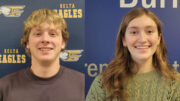 Zachary Baty (left) from Delta High School and Josephine Burton (right) from Burris Laboratory High School are the 2024 Lilly Endowment Community Scholarship recipients.