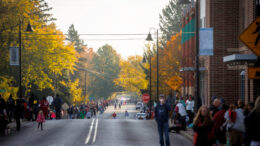 The 2024 Homecoming Parade goes through the village on October 26, 2024. Photo by Bobby Ellis/Ball State University