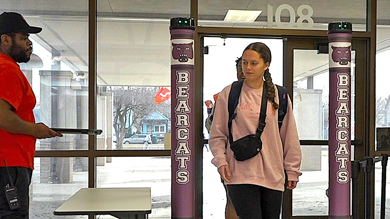 A student passing through the new system is pictured. Photo provided.