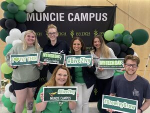 Students pose for photos during a prior Ivy Tech Day. Photo provided.
