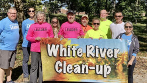 White River Cleanup Steering Committee members at the 2025 White River Cleanup. Photo provided.